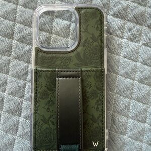 Walli 16pro Green Floral Phone Case with Stand